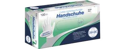 HANDSCHUHE Einmal Latex puderfrei S