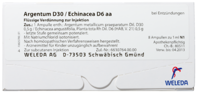 ARGENTUM D 30/ECHINACEA D 6 aa Ampullen