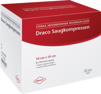 SAUGKOMPRESSEN steril 10x10 cm Draco