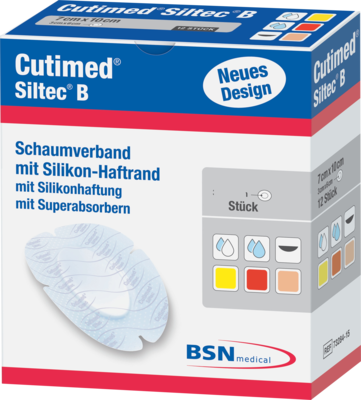 CUTIMED Siltec B Schaumverb.17,5x17,5 cm m.Haftr.