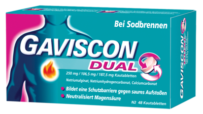 GAVISCON Dual 250mg/106,5mg/187,5mg Kautabletten