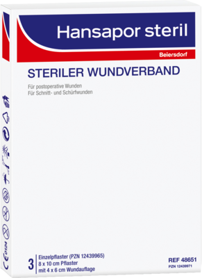 HANSAPOR steril Wundverband 8x10 cm