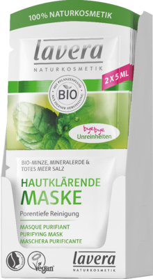 LAVERA hautklärende Maske Minze 4sprachig