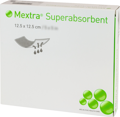 MEXTRA Superabsorbent Verband 12,5x12,5 cm